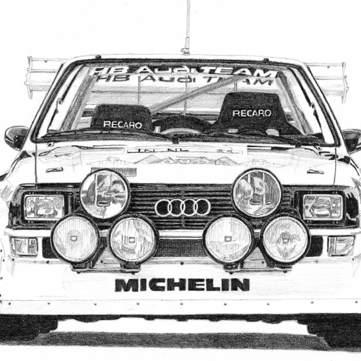 Audi Sport quattro s1 чертёж