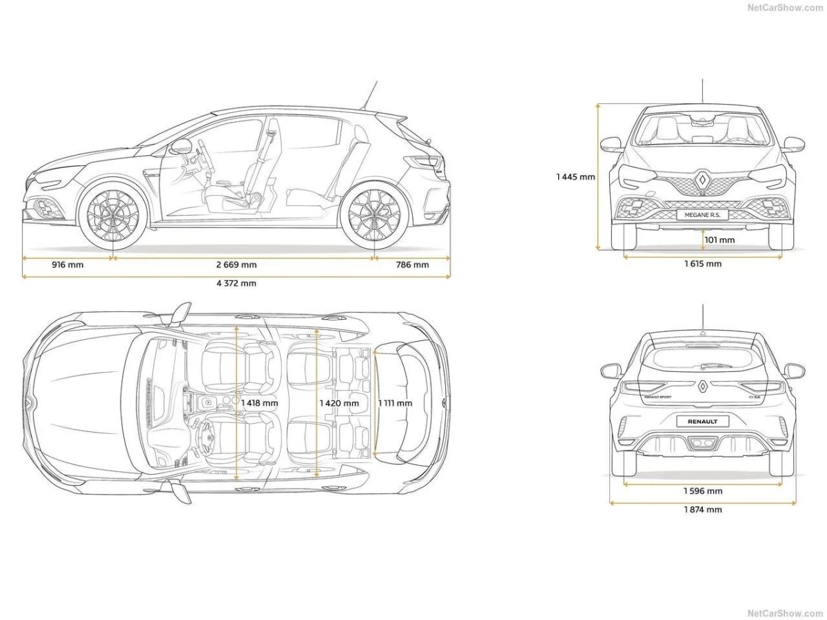 Габариты Рено Меган 3 хэтчбек
