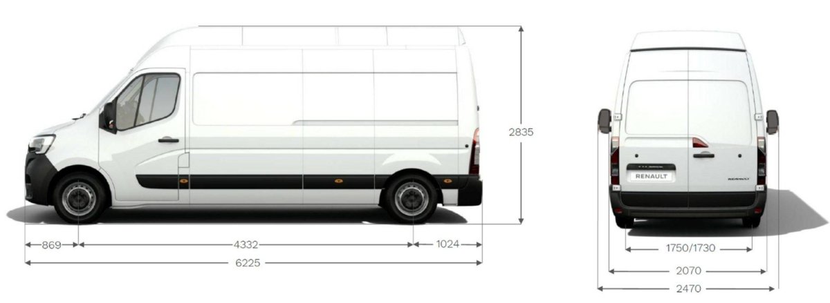Renault Master 3 габариты