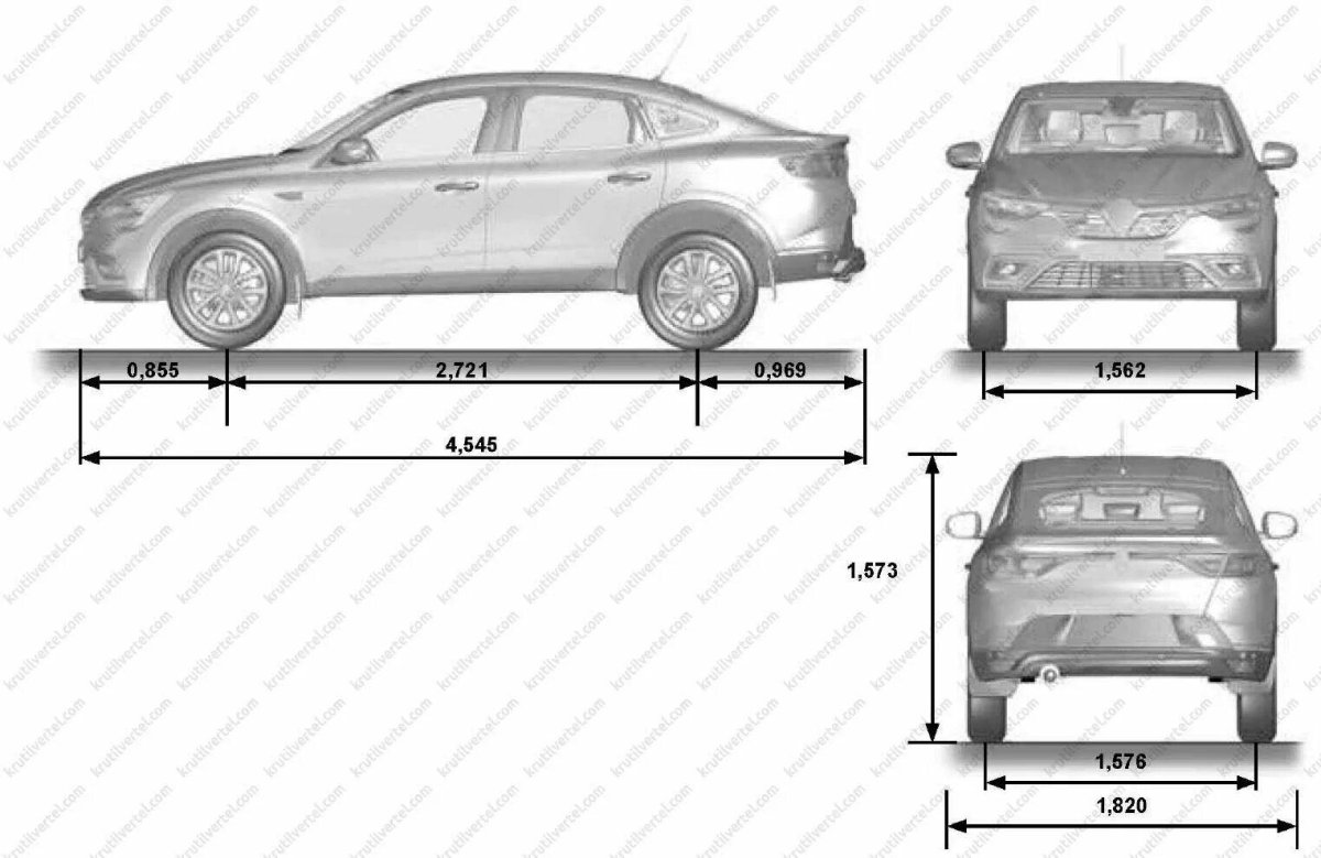 Renault Arcana габариты