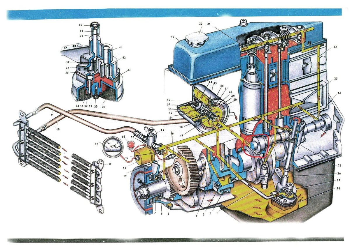 Система смазки двигателя 417 УАЗ