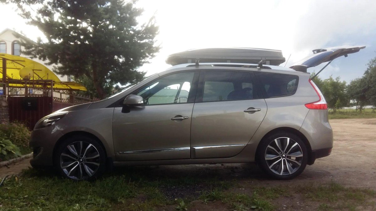 Рейлинги на крышу Рено Гранд Сценик 2009 года артикул