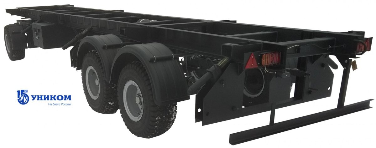 Шасси тракторного прицепа трехосное модель 8302