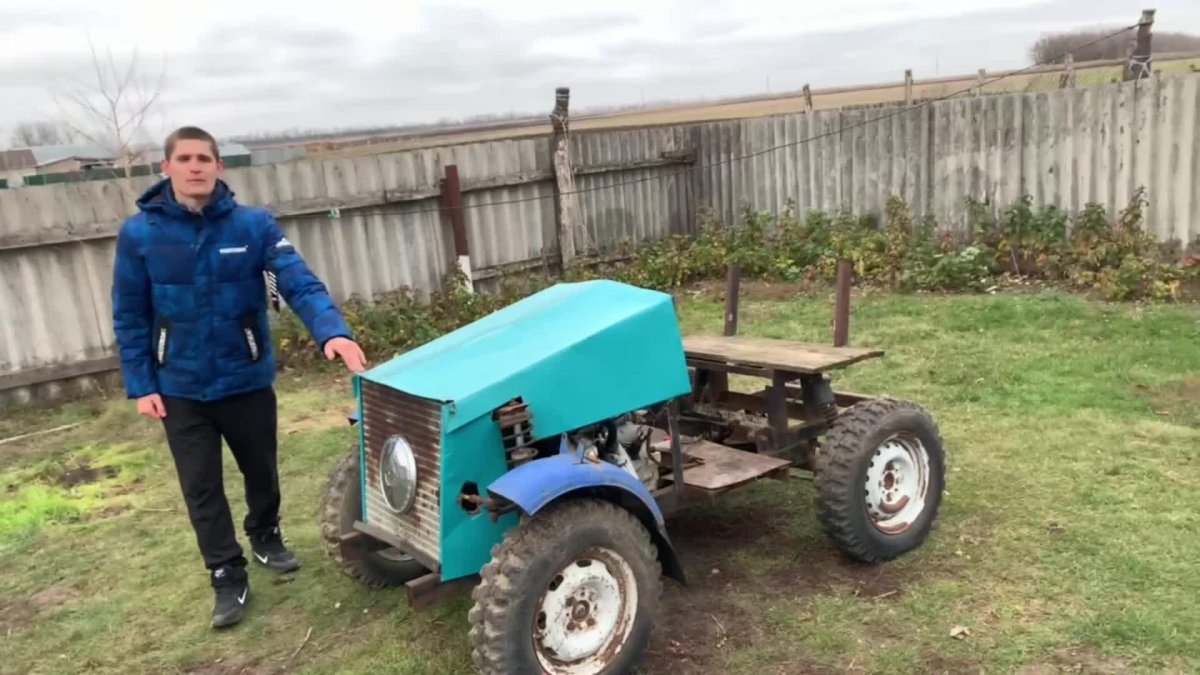 Самодельный трактор из Оки