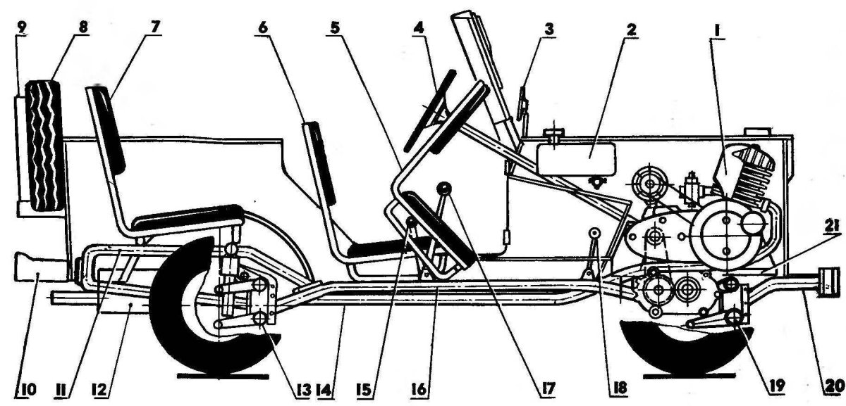 Рулевое управление картинга чертеж