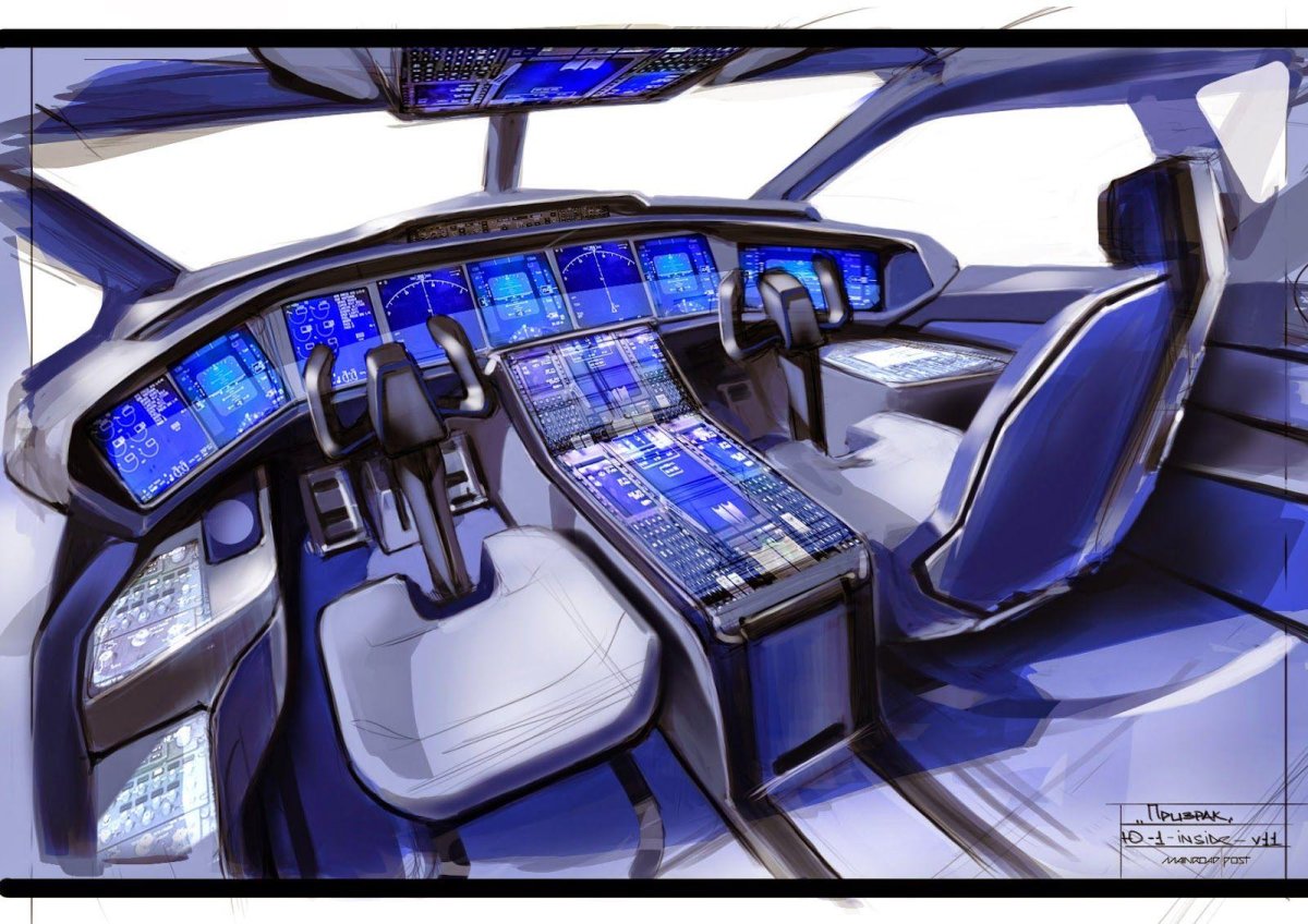 Интерьер футуризм звездолет