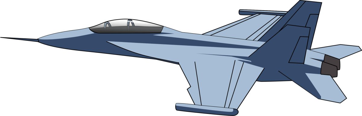 Военный самолет на прозрачном фоне
