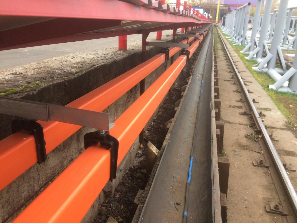 Выключающая линейка на подкрановых путях