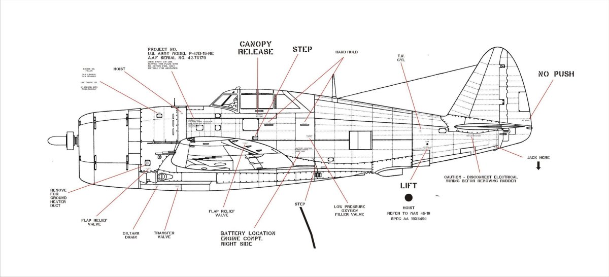P-47d Thunderbolt чертежи