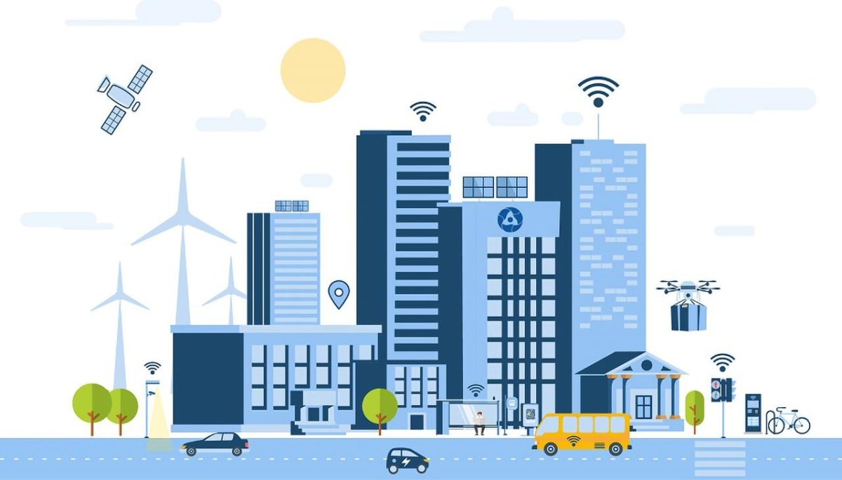 Умный город иллюстрация