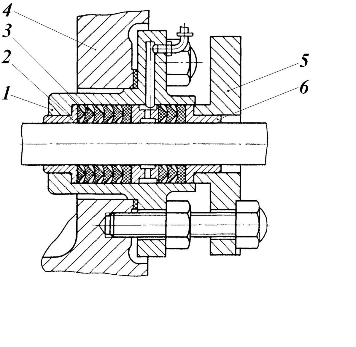 Сальниковое уплотнение вала чертеж