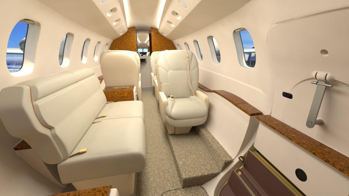 Piaggio p180 Avanti II салон