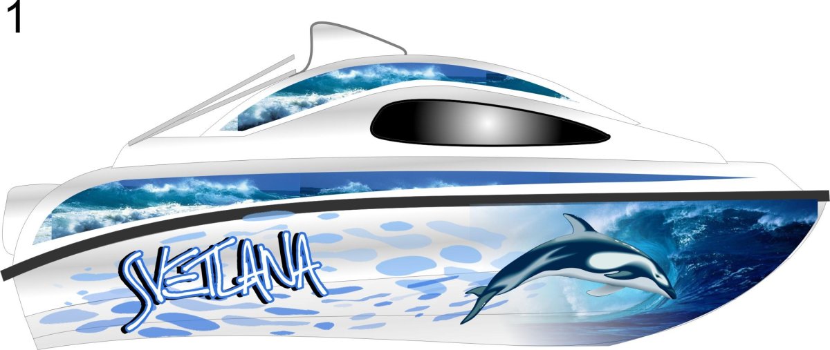 Наклейки на катера и лодки