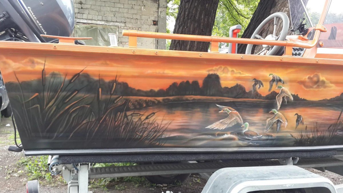 Аэрография на катер