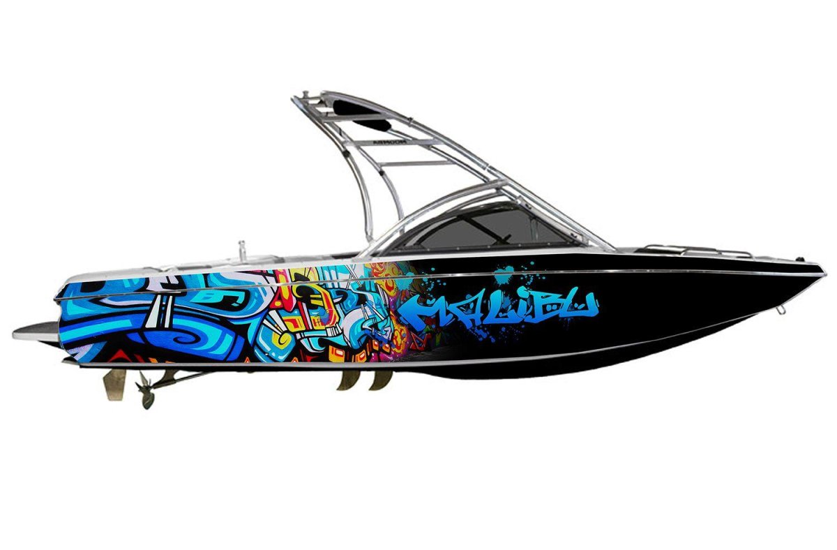 Наклейки на борт лодки