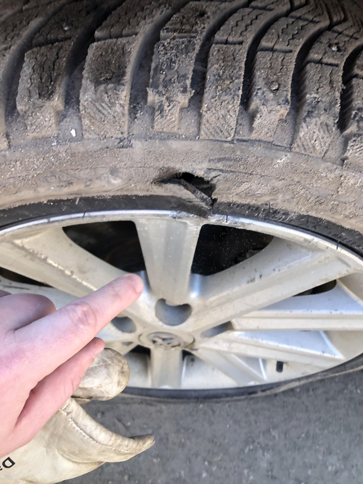 Пробитое колесо