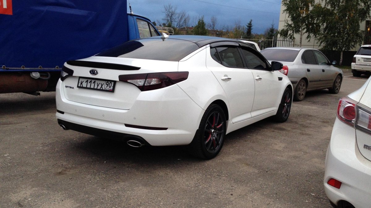 Kia Optima белая антихром