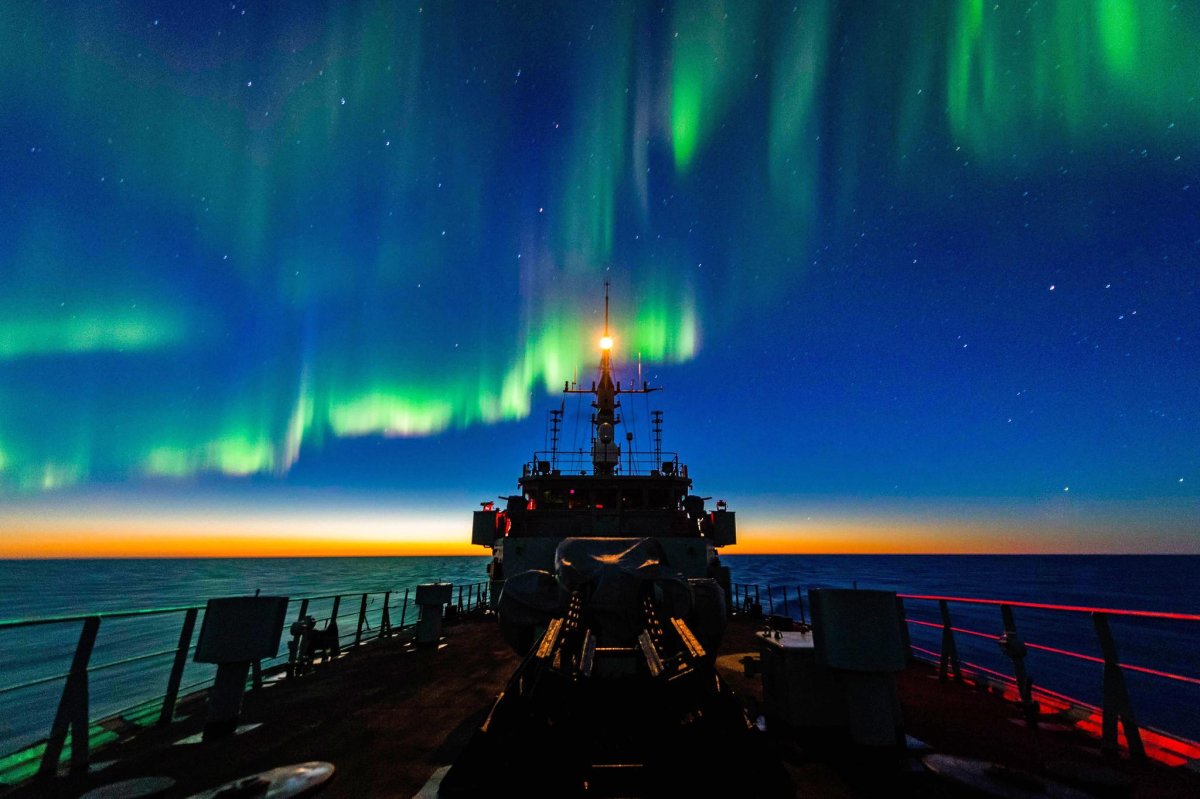 Северное сияние в Мурманске