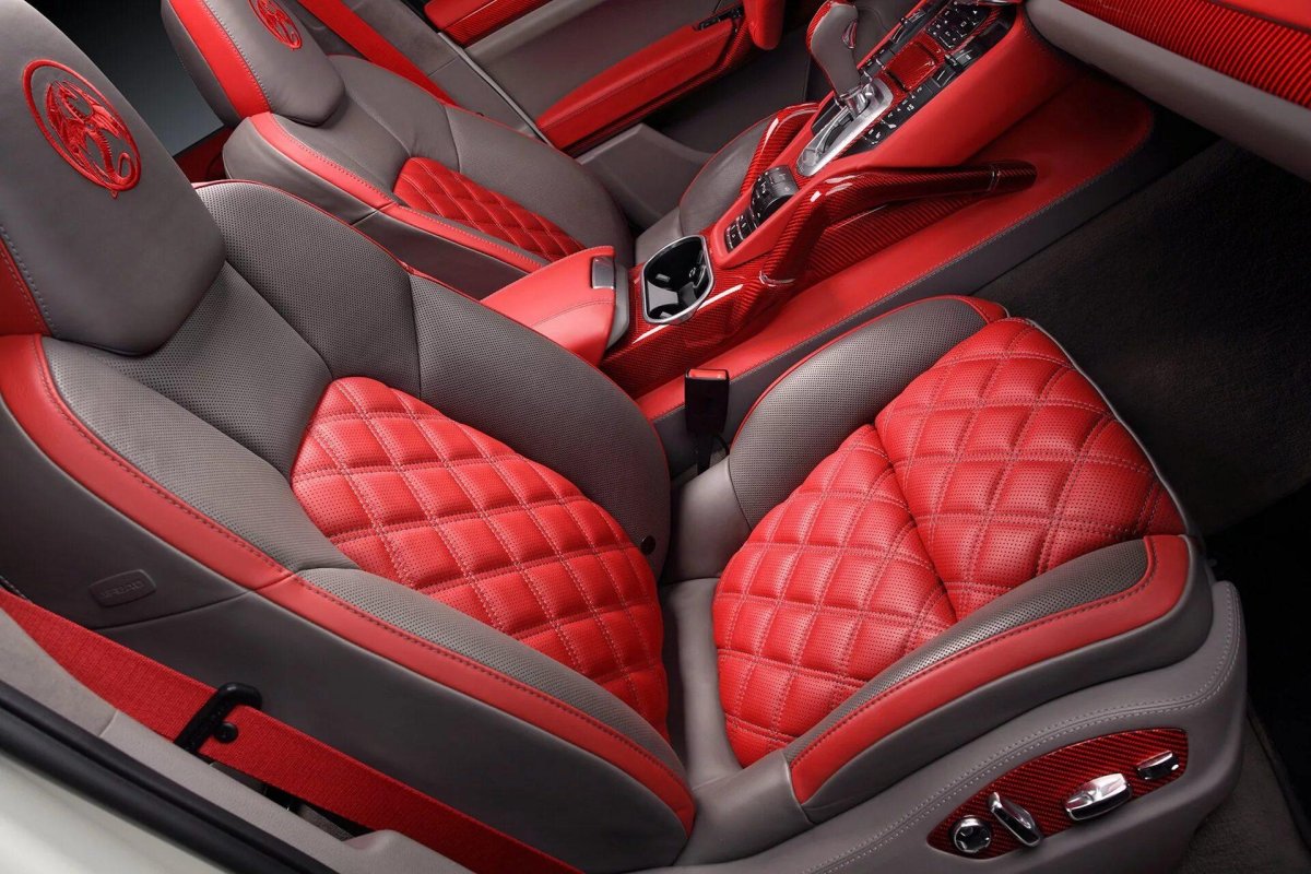 Красно черный салон для Кайен 958