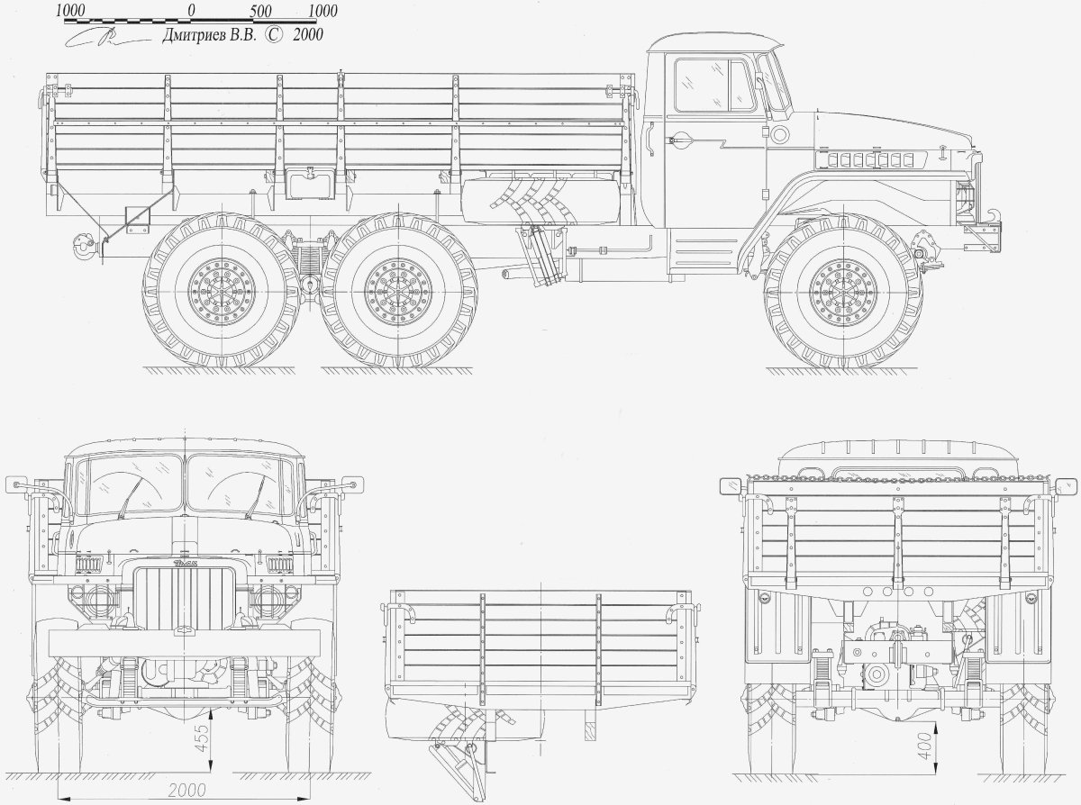 Кабина Урал 4320 чертеж