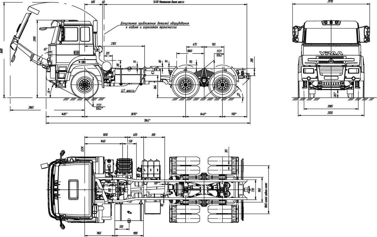 Шасси Урал с35510