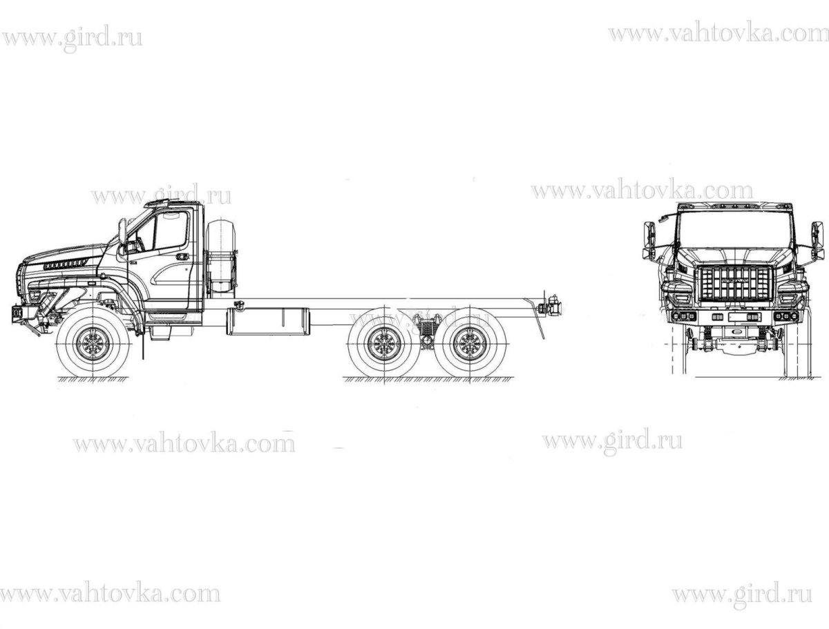 Урал 4320 6х6 шасси