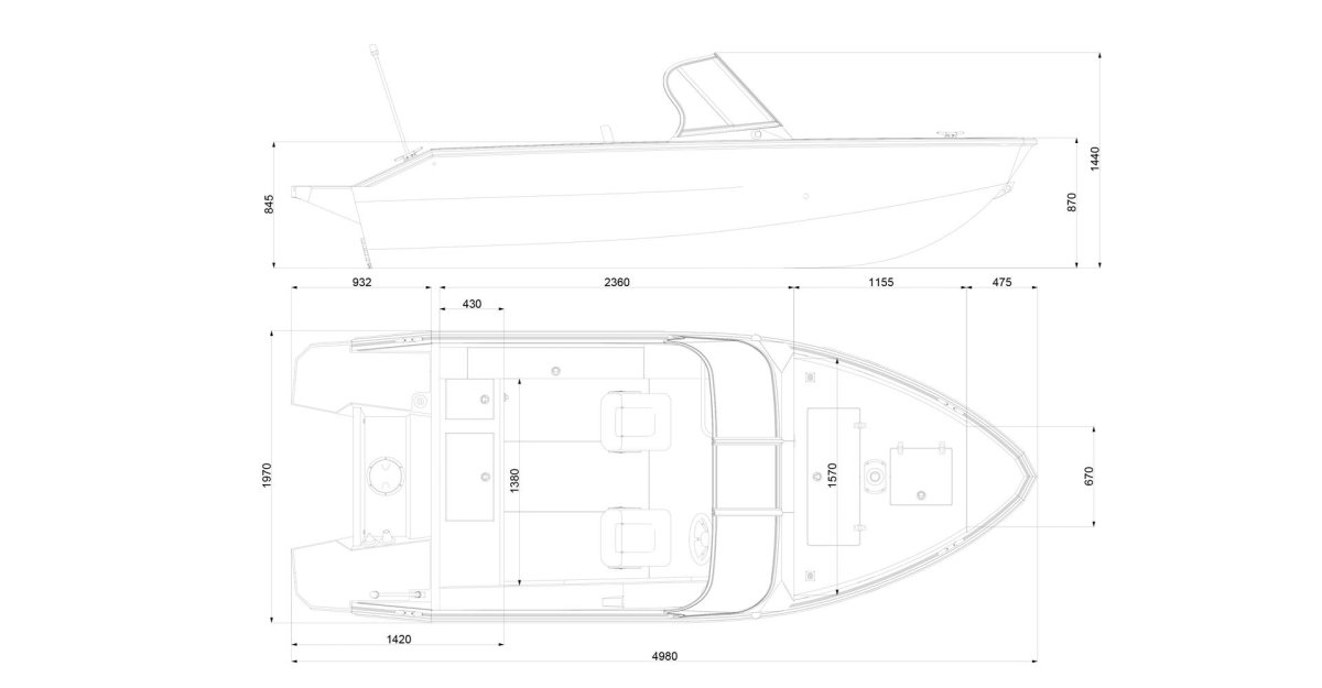 Лодка Windboat 4.6 DCX