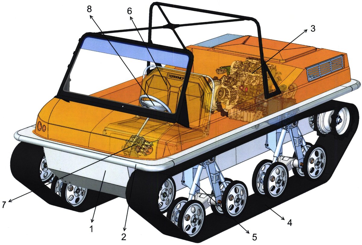 Гусеничный вездеход Юкон чертежи
