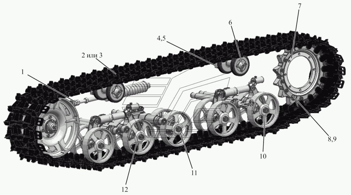 Движитель ДТ 75 гусеничный движитель