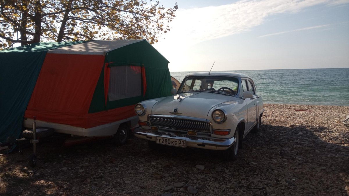 ГАЗ 24 С прицепом Скиф