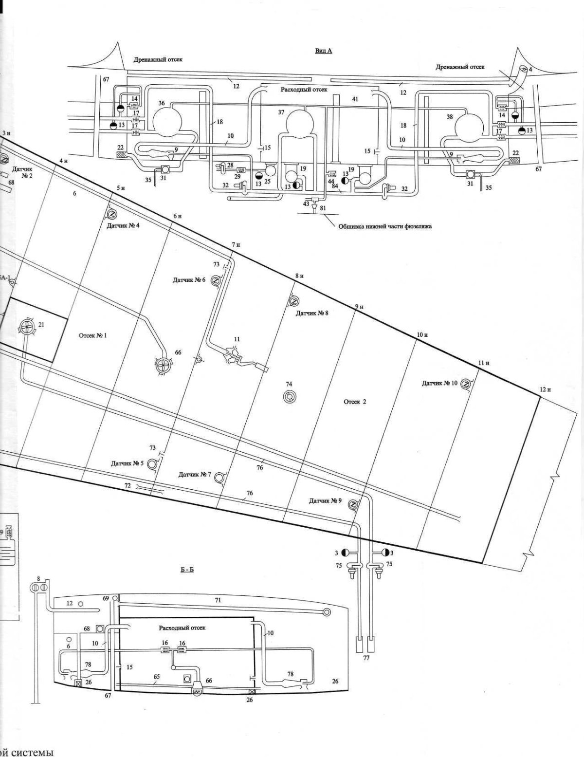 Схема топливной системы самолета