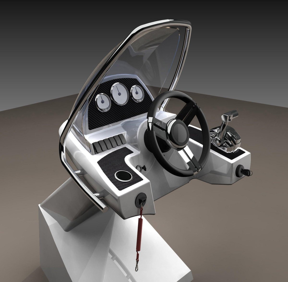 Рулевая консоль на РИБ навигатор 450