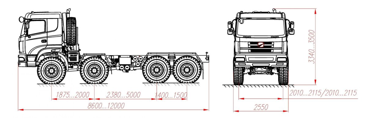Самосвал(6×6) Хант 8051т