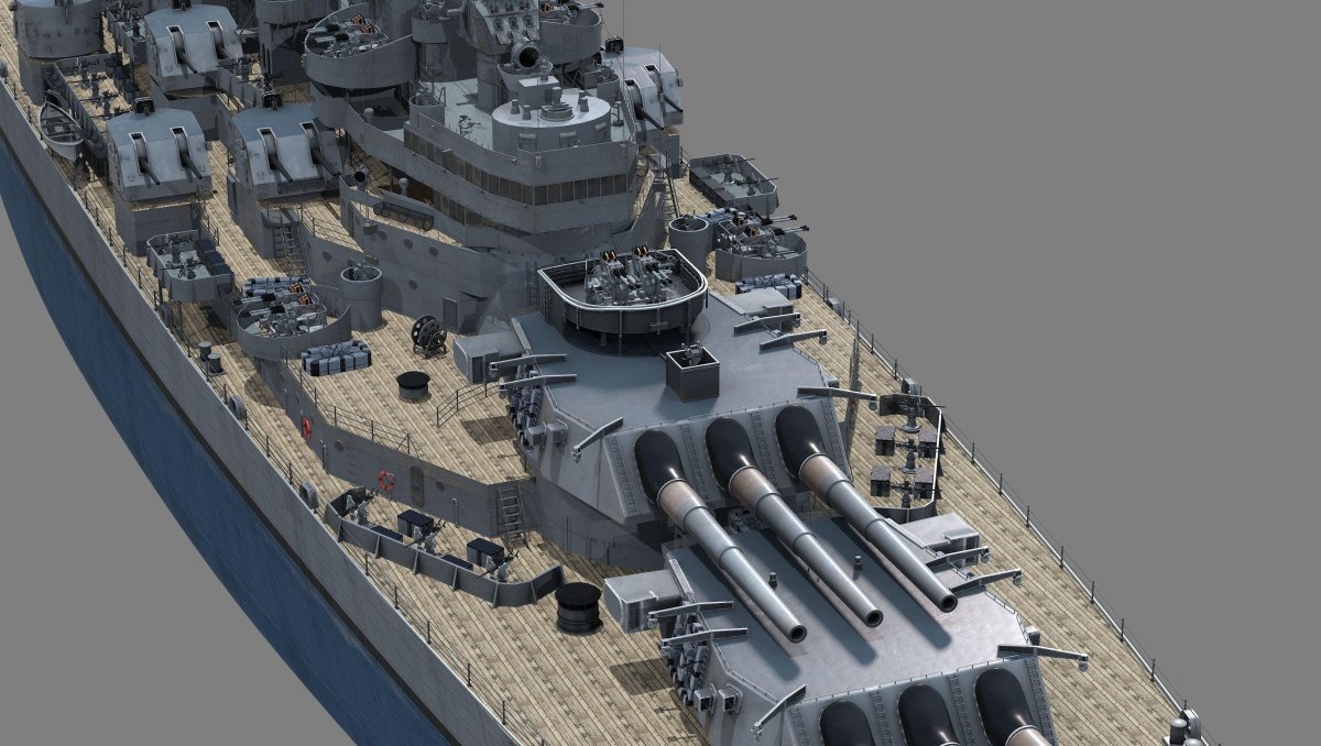 Линкор Айова 3д модель
