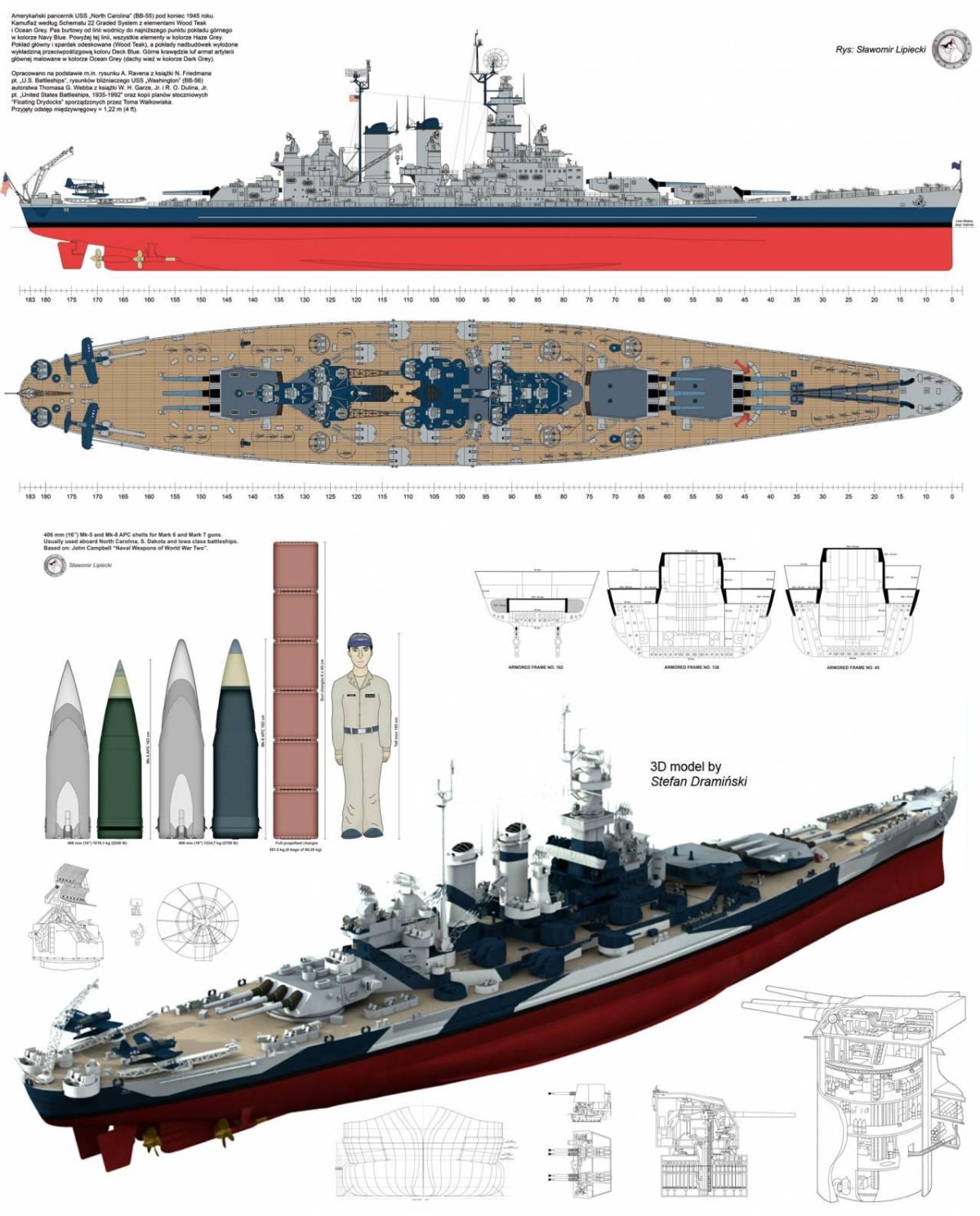 Линкор Миссури чертежи