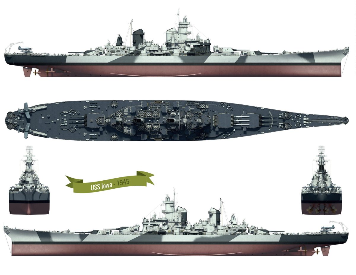 Линкор Айова модель