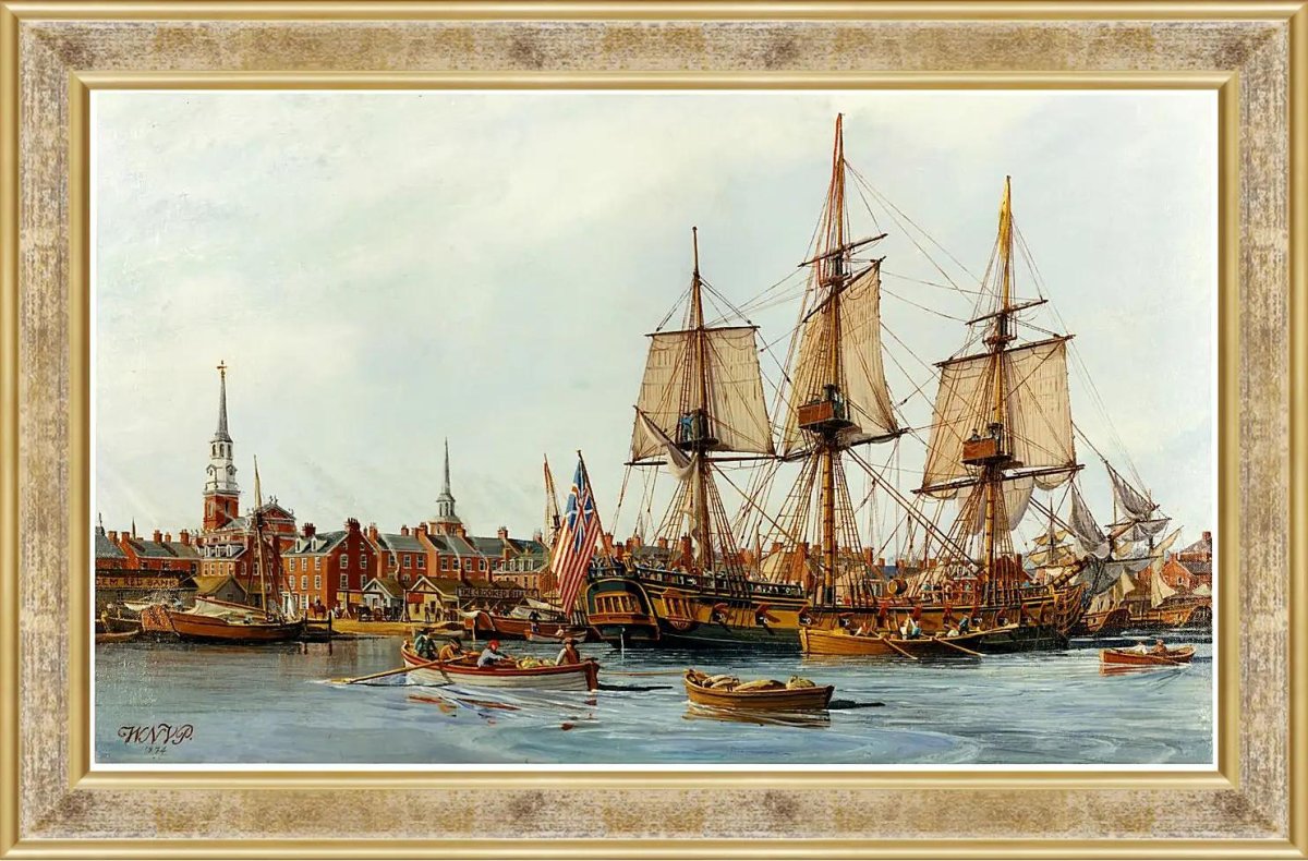 19 Век Любек гавань торговый порт