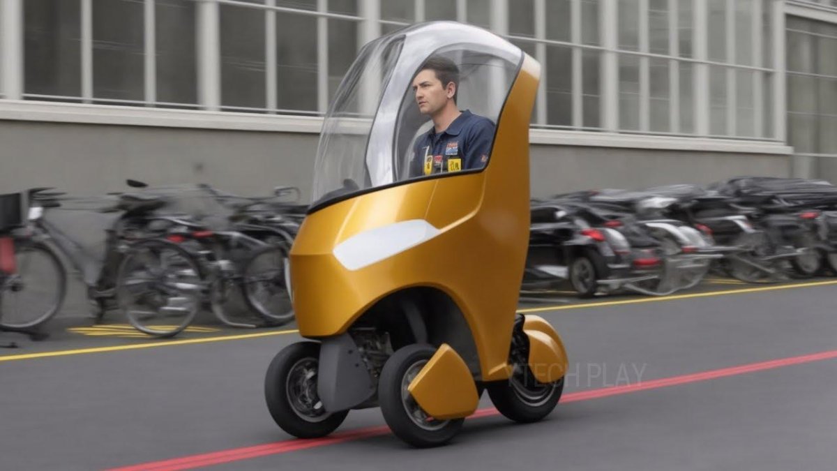 Электро трискутер с кабиной