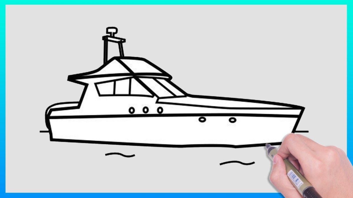 Катер раскраска для детей