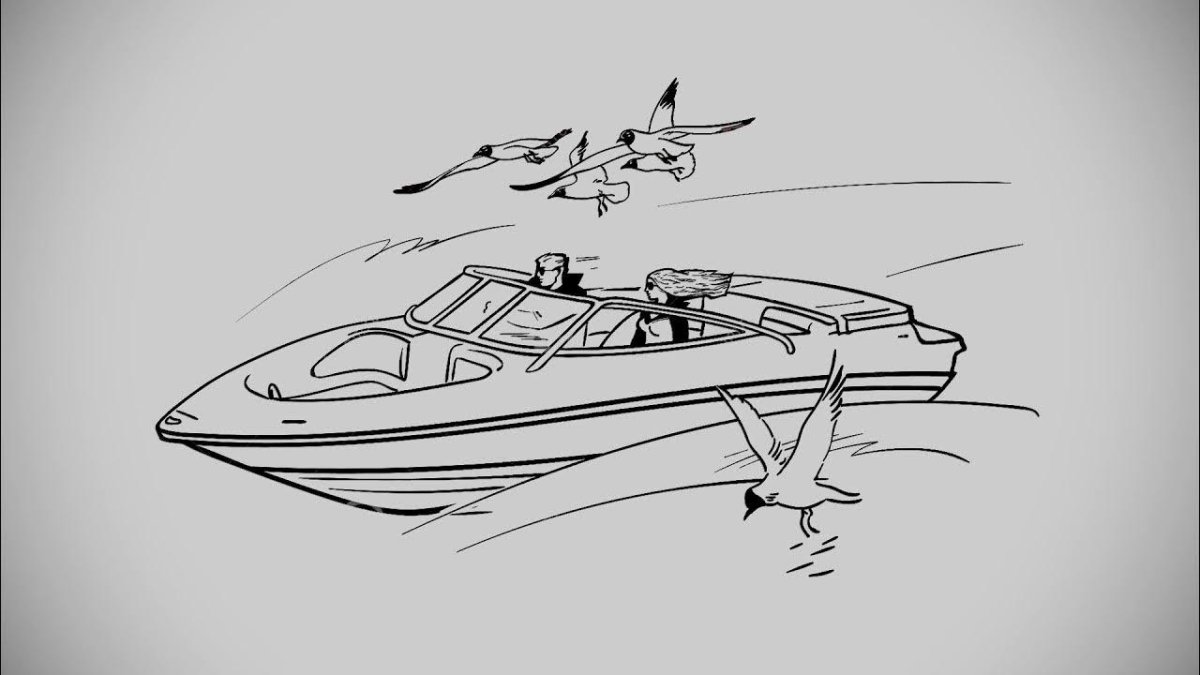 Эскиз катера