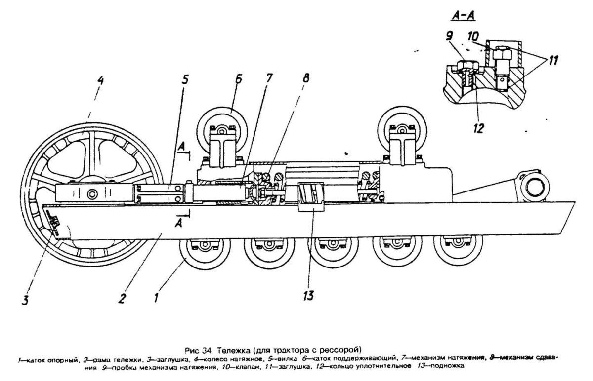Ходовая тележка трактора т-170
