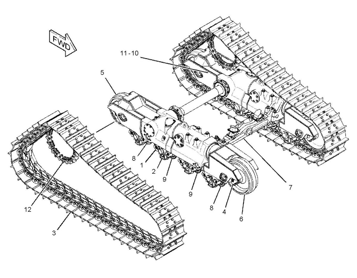 Устройство ходовой части Caterpillar d6r