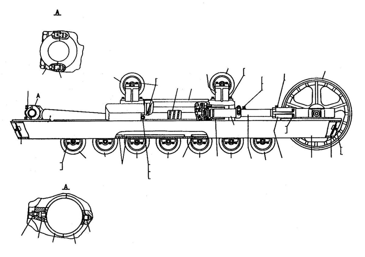 Ходовая тележка трактора т-170