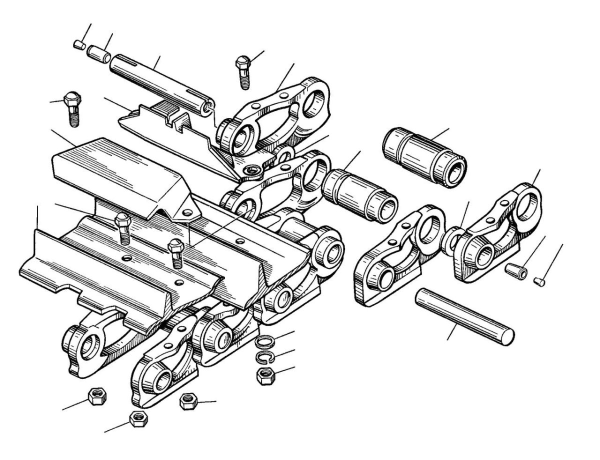Палец соединительный гусеницы т-170
