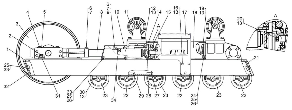 Механизм натяжения тележки гусениц т-130