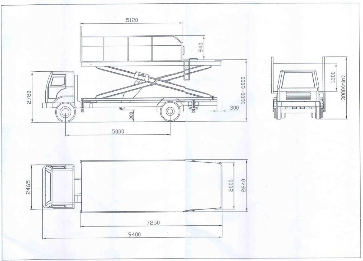 Подъемник AUTOLIFT 3000 чертёж