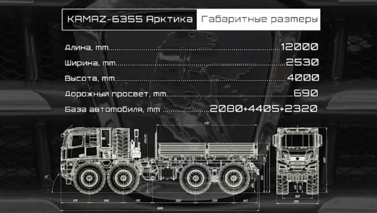 КАМАЗ Арктика 8х8 чертеж