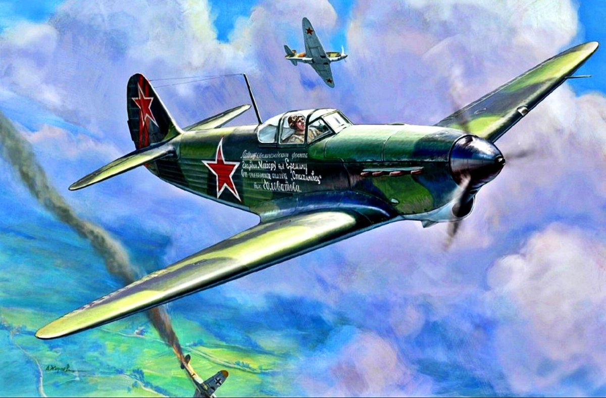 Советский истребитель "як-1б"