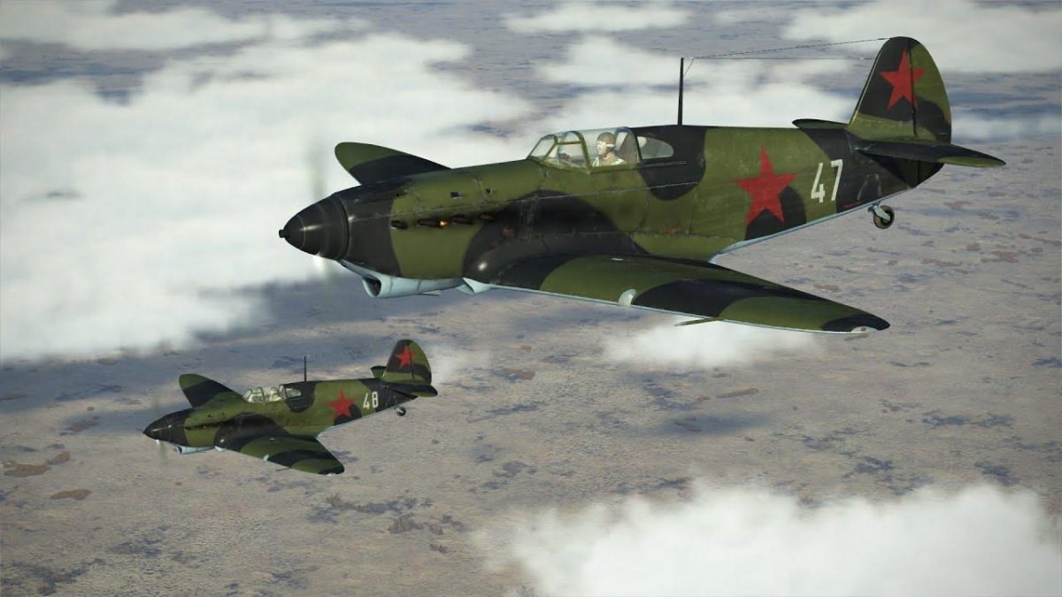 Советский истребитель "як-1б"