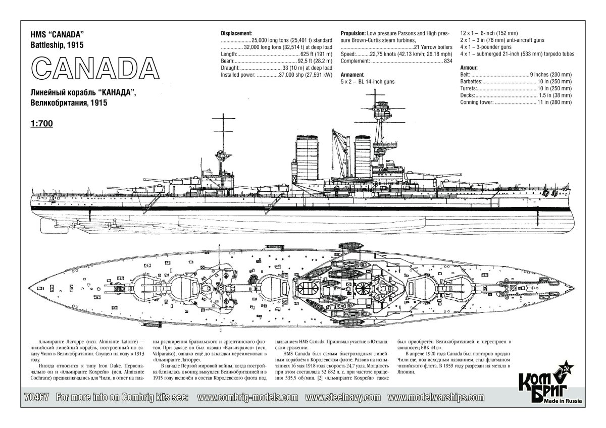 Крейсер Альмиранте Браун чертежи